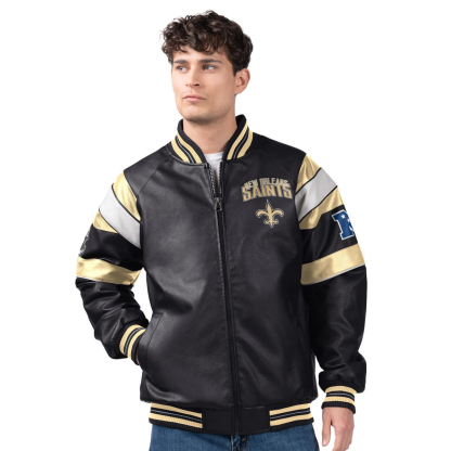 Officially Licensed NFL by Carl Banks Faux Leather Jacket